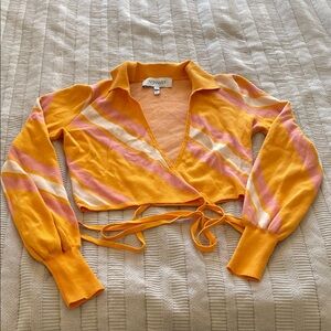 Derek Lam longsleeve wrap crop top